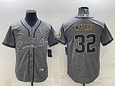 Men's New Orleans Saints #32 Tyrann Mathieu Gray With Patch Cool Base Stitched Baseball Jersey,baseball caps,new era cap wholesale,wholesale hats
